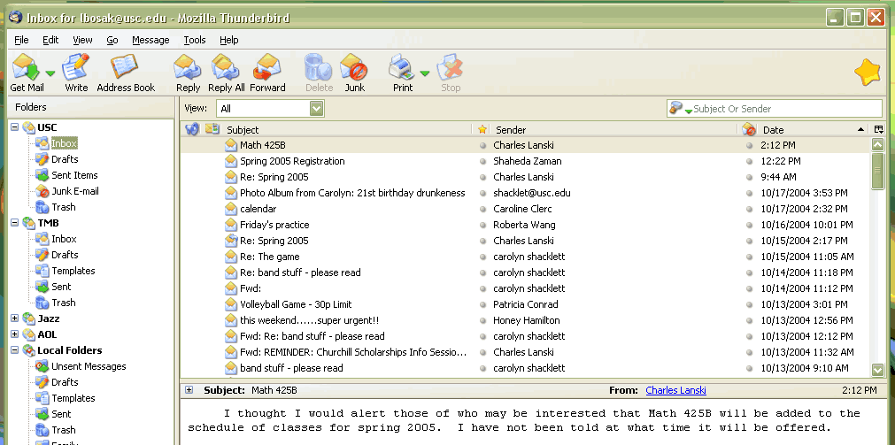 iCandy Jr thunderbird theme screenshot